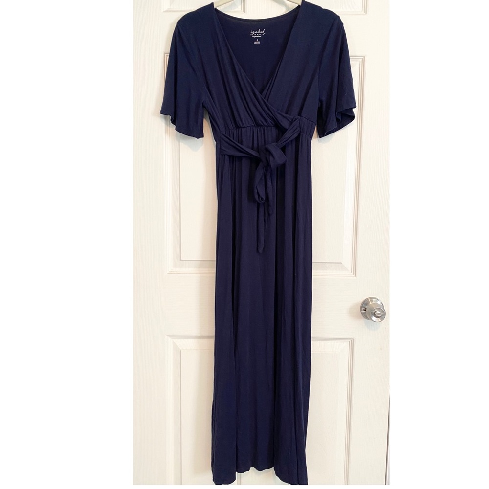 Navy Maternity Maxi Dress Size Small